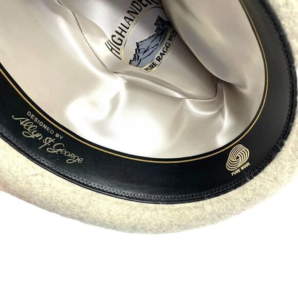 Wormser Hats‎ by Allyn st. George pure 100% wool fedora hat Sz M neutral - Picture 9 of 9